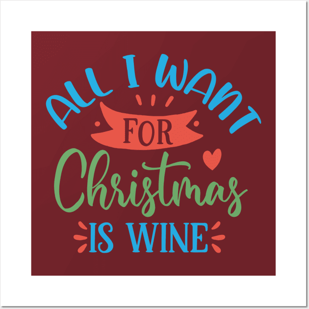 Christmas Wine Wall Art by FUNNYTIMES